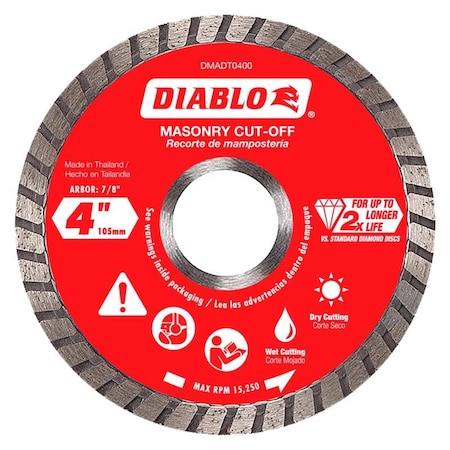 4-1/2 In. D Diamond Masonry Cut-Off Disc